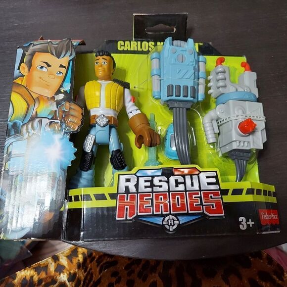 Fisher-Price Rescue Heroes Carlos Kitbash mechanic/rescue cadet NEW - Picture 1 of 3